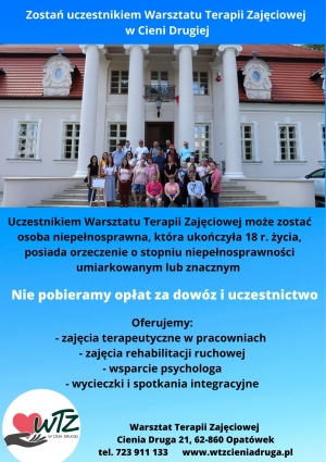 obrazek WTZ w Cieni Drugiej zapraszają! wiecej