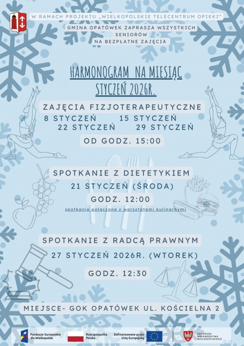 obrazek w{gm{oPOLSKIE TELECENTRUM OPIEKI - Harmonogram - STYCZEŃ 2026 R. wiecej