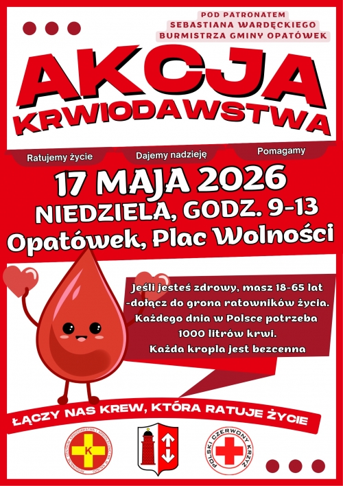 Zdjęcie do aktualności: AKCJA KRWIODAWSTWA W OPATÓWKU  wiecej