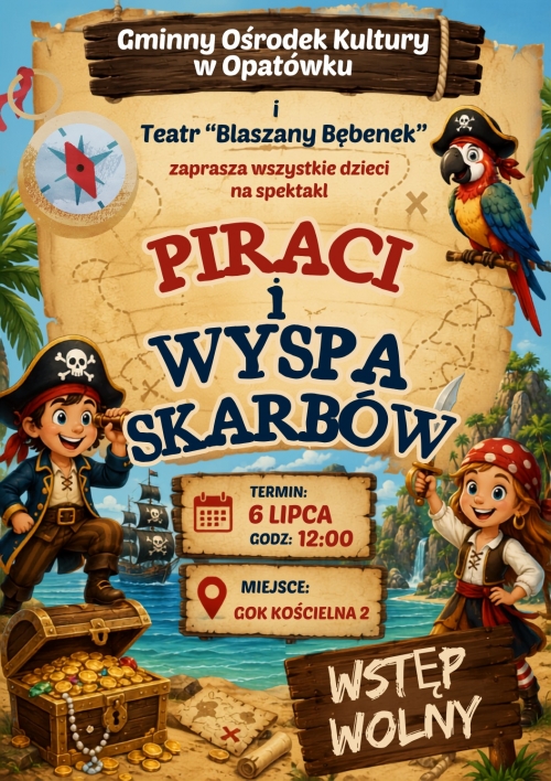 Zdjęcie do aktualności: Zaproszenie na spektakl PIRACI I WYSPA SKARBÓW wiecej